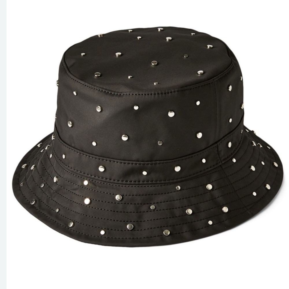 Ganni Studded Black Bucket Hat